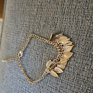 Gold leaf bracelet